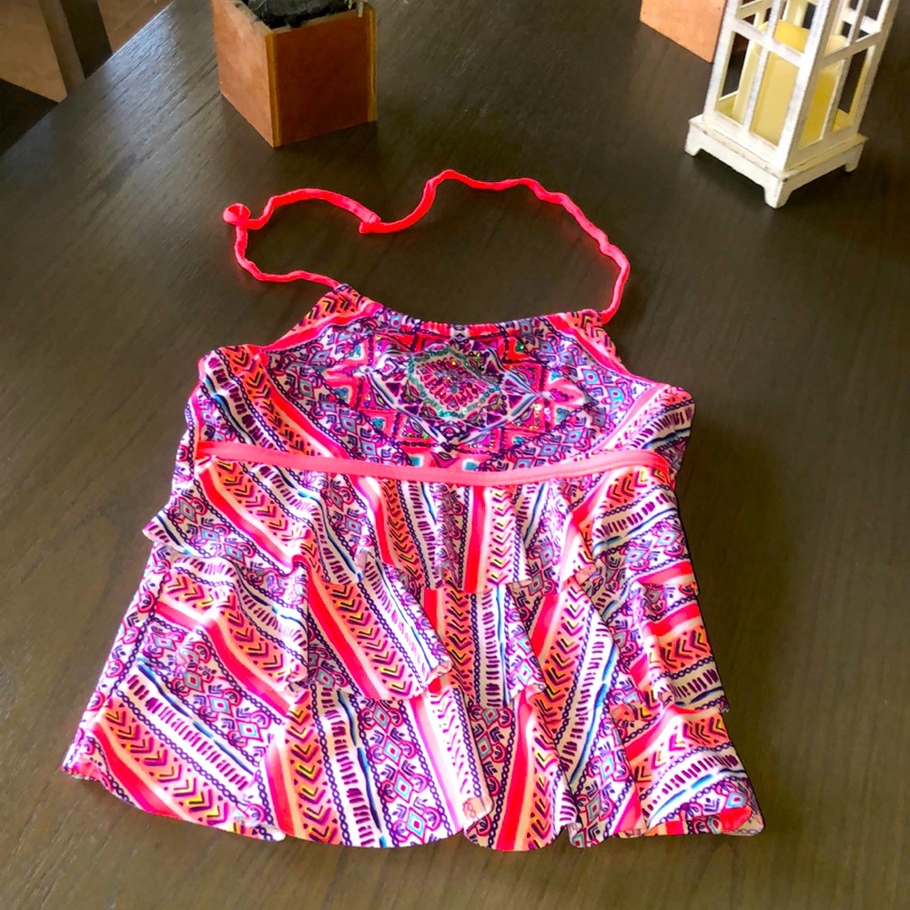 JUSTICE 🩷 peach Tankini girls Sz 12
